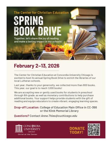 Flyer for Spring Book Drive