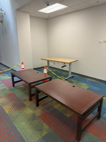 Dark Wood Tables 49" long x 30" Deep x 21" high