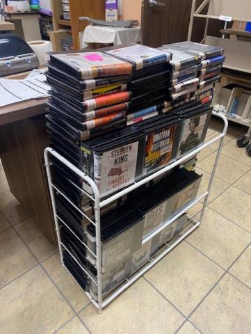 audiobook cds in cases