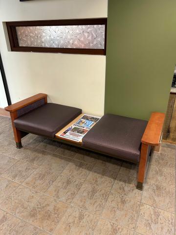 Bench with Arms, Padded Seats, No Back