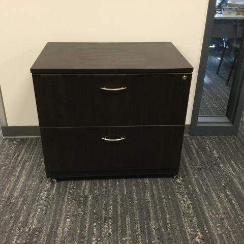 Photo of black rolling file cabinet
