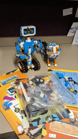 Lego Robot and Cat