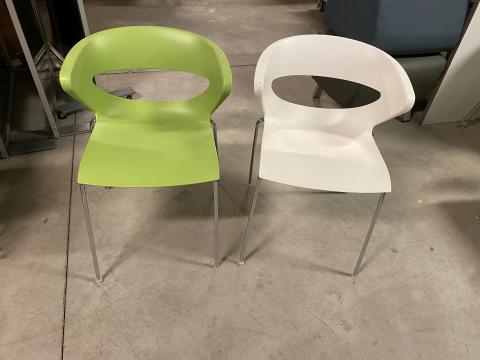 Green/white chairs