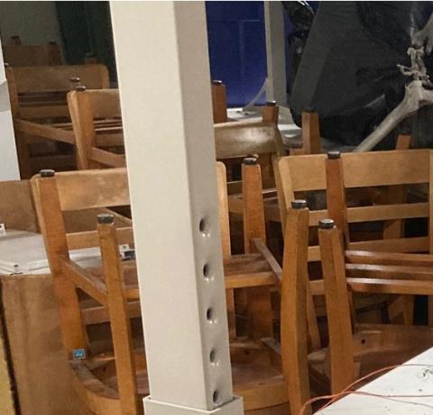 bad picture of wooden chairs. 