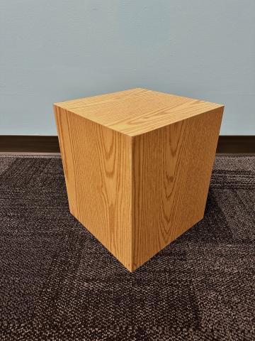 oak display cube