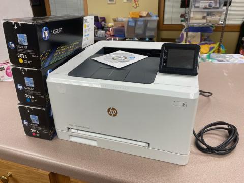 HP Color Printer with 3 ink cartridges 