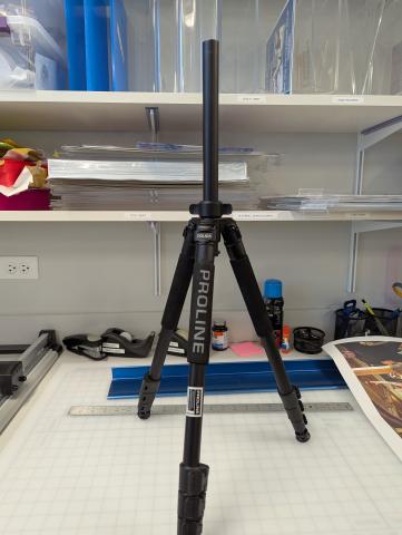 A black tripod 