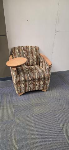 chair with table attached