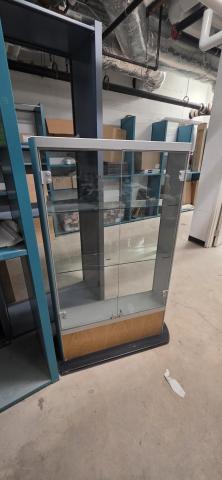 tall glass display case