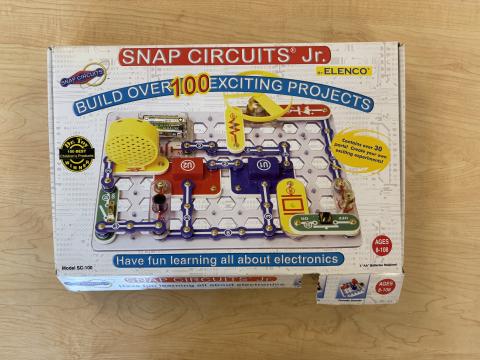small snap circuits jr kit in white box
