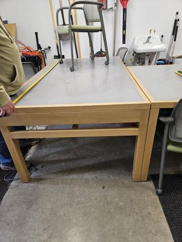 2 large tables 6ftx42" x 30"
