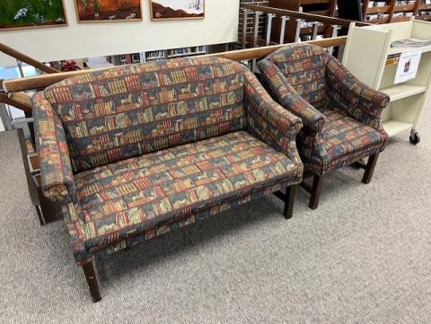 Book Themed Chair and Love Seat