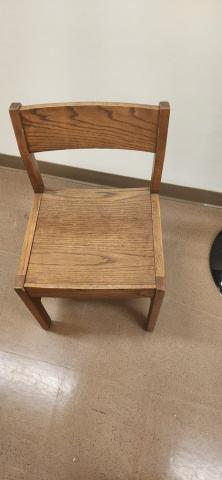 Oak small youth chair