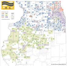 Thumbnail of map showing library catalog participation, and also unserved areas.